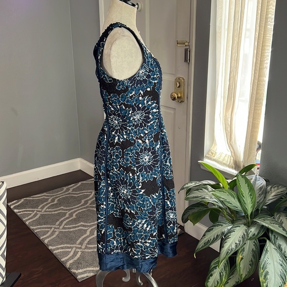 Cynthia Steffe Navy Blue Floral Eyelet Dress - Picture 2 of 8